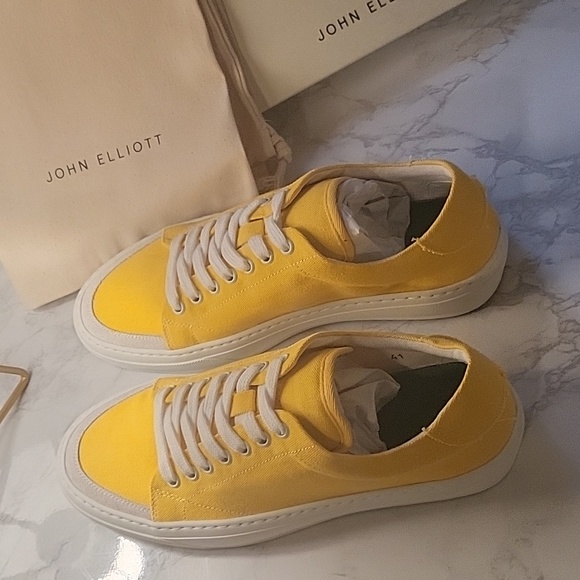 JOHN ELLIOTT HAZE CANVAS LOW TOP SNEAKER CANARY MEN'S SZ 41 - Picture 11 of 17